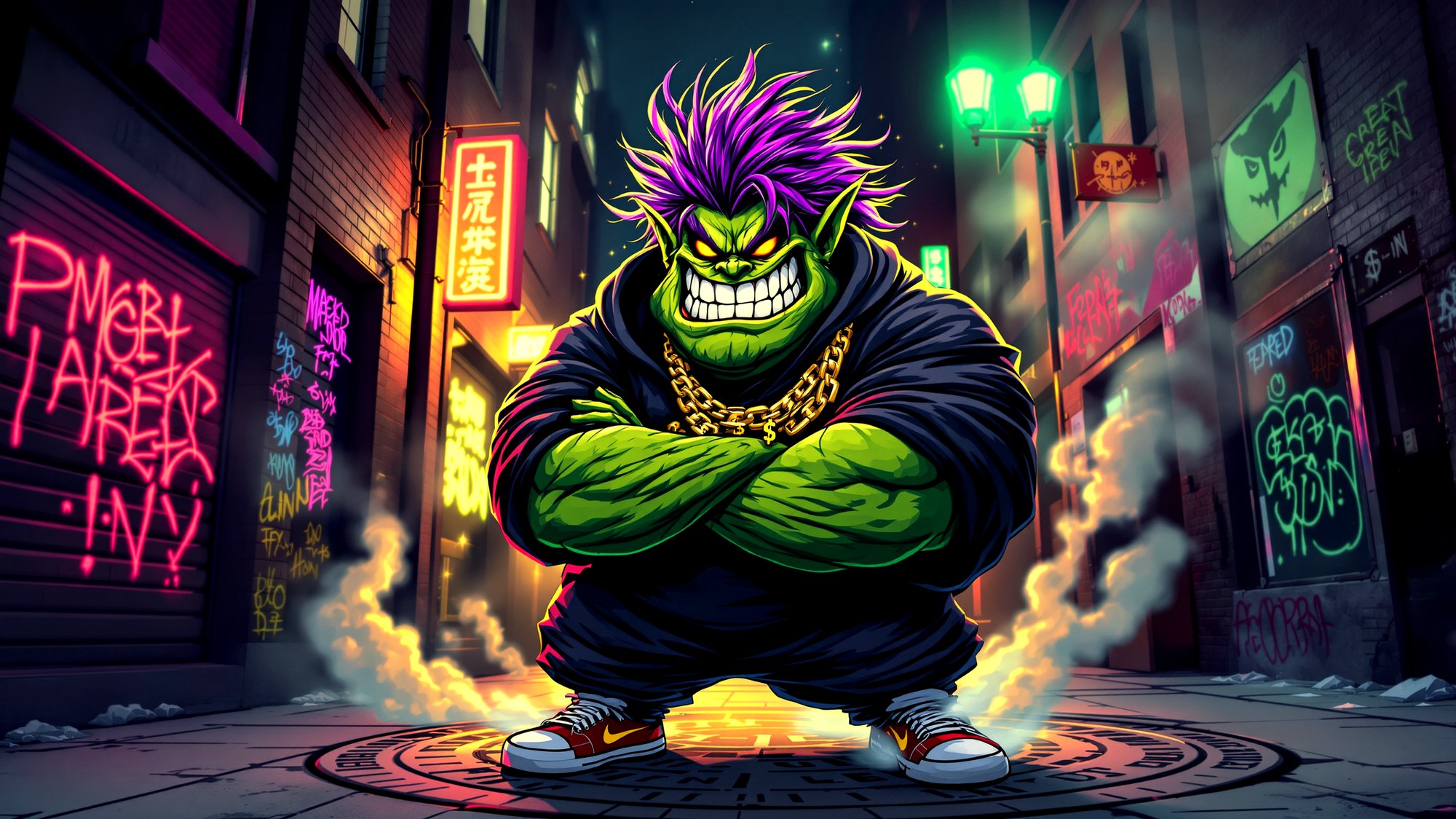 Troll street pose