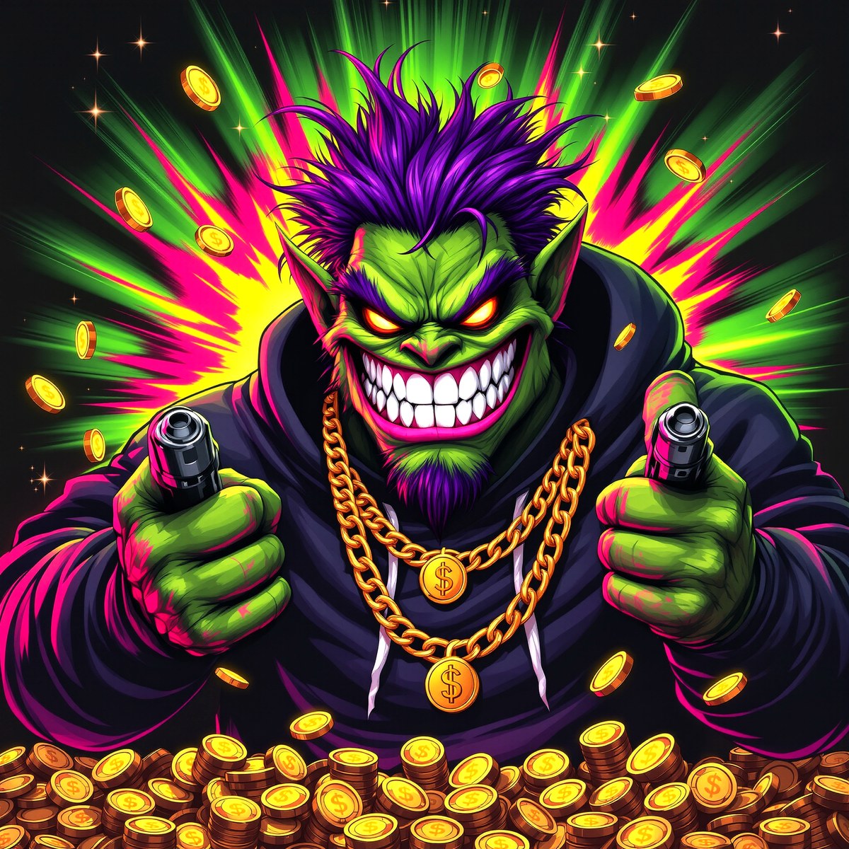 Troll throws finger guns